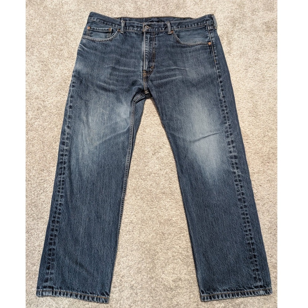 Levi's Jeans Mens 40x30 Blue 505 Regular Fit Straight Leg Denim Classic Casual‎